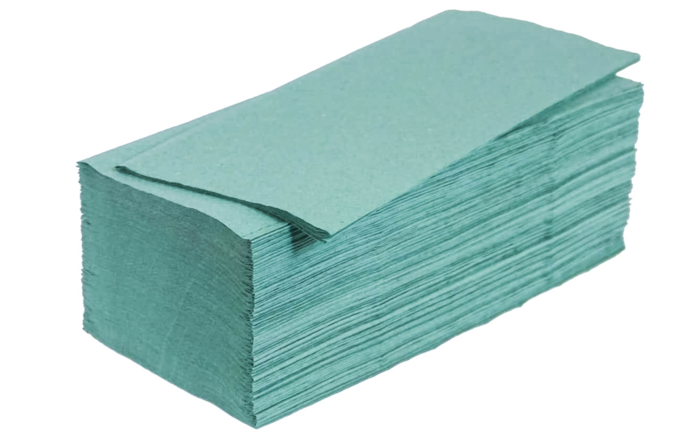 Prosoape hartie pliate  gofrate  verzi  25 x 23 cm  V fold  1 strat   AQAS  250 buc/pachet